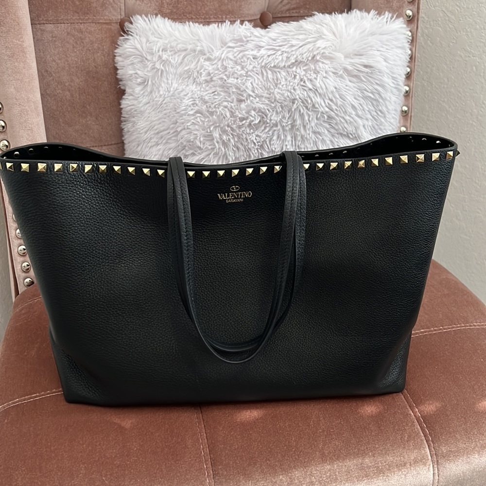 Valentino Large Rockstud Leather Tote
